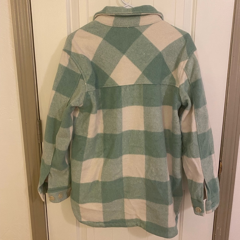 Medium Mint Colored Checkered Jacket. It’s From T… - image 3